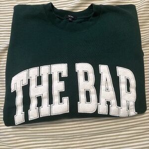 the Bar sweatshirt (L) hunter green
